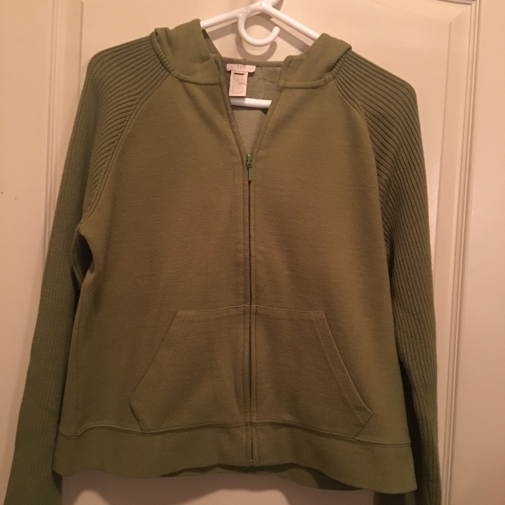 J Jill zip front sweater